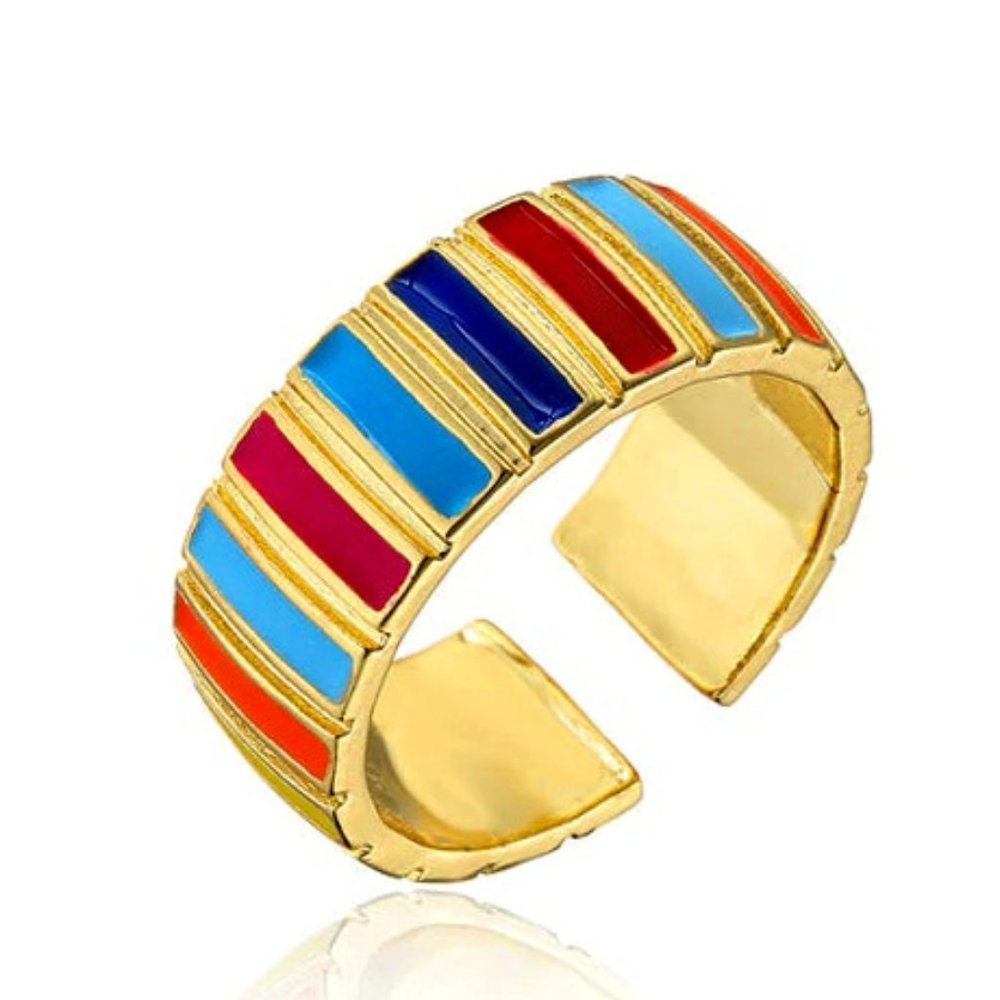 Multi color enamel band. Pride. OS. - Picture 1 of 4